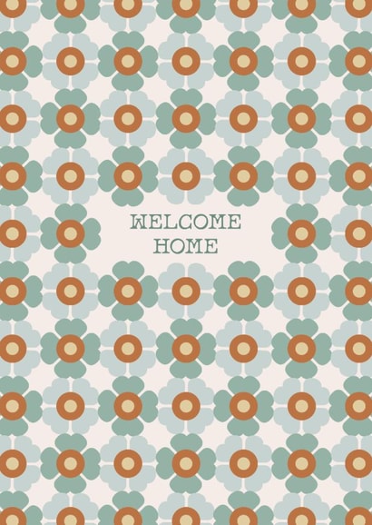 Pretty Floral New Home Card - Welcome Home Retro Card created by Lately Studio