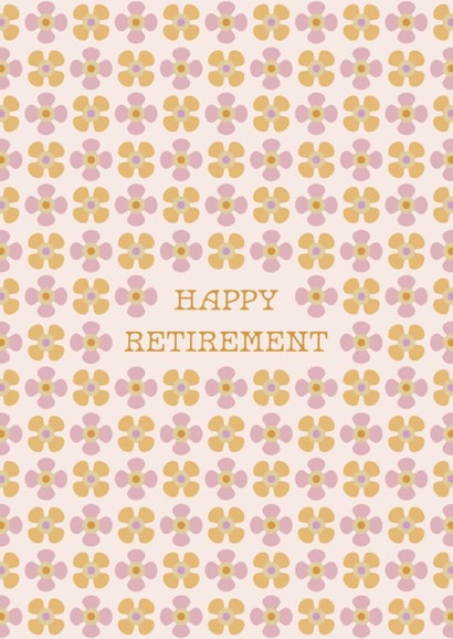 Happy Retirement Floral Card - Pretty Flowers Retirement Card created by Lately Studio