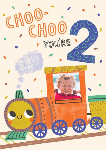 Cute Birthday Card - 2nd - Steam Train - Choo Choo created by Jess Moorhouse