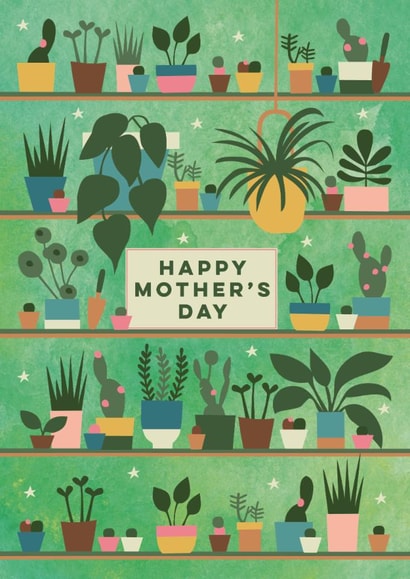 Greenhouse and Plants Mother’s Day Card created by Eli the Goat