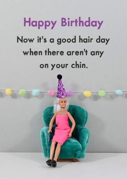 Funny Birthday Card - Good Hair Day created by Bold & Bright Cards