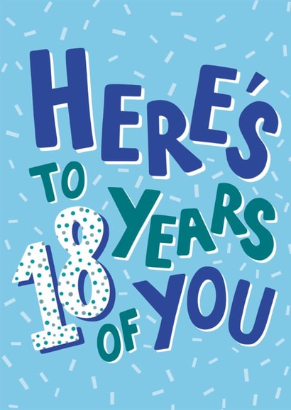 Classic Birthday Card - 18th - For Him created by Stuck Shop Gifts