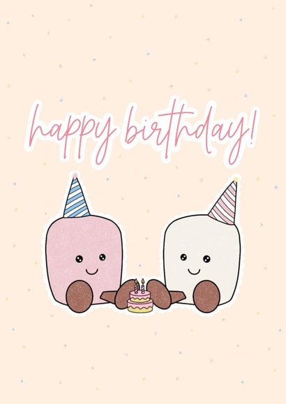 Cute Marshmallow Jellycat Birthday Card created by Eve Designs