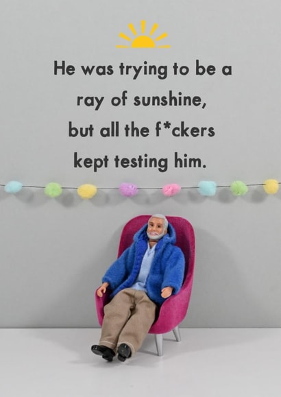 Funny Love And Friendship Card - Ray Of Sunshine created by Bold & Bright Cards