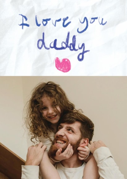 Cute Father's Day Card- I Love You Daddy created by Bev O'Connor || @oconnordesign