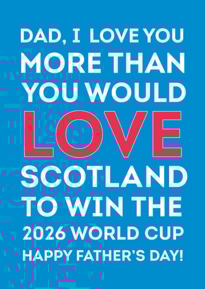 Scotland - World Cup 2026 - Football - Dad - Father's Day created by The Boy and the Bear