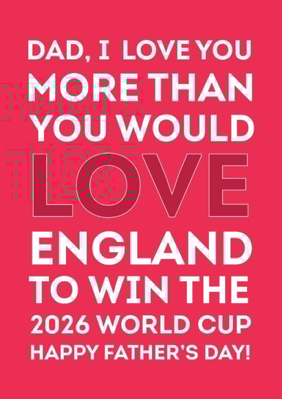 England - World Cup 2026 - Dad - Father's Day - Football created by The Boy and the Bear