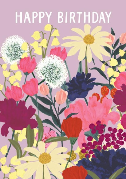Classic Birthday Card - Pretty Flowers created by Louise Tiler