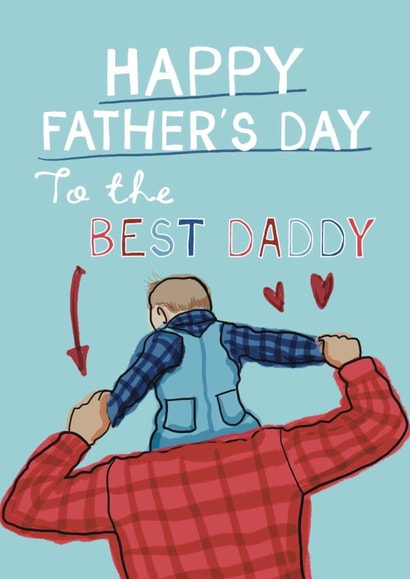Classic Father's Day Card - To The Best Daddy - From Son created by Giddy Kipper