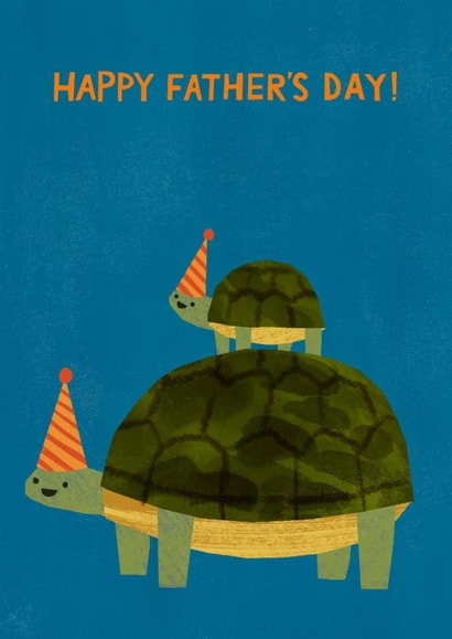 Cute Father's Day Card - Party Tortoises created by Catherine Pape