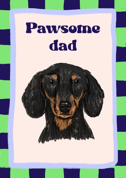 Sausage dog Father’s Day card created by Prezprints