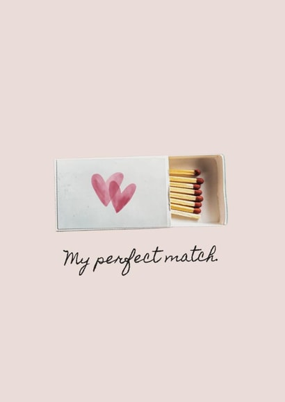 Cute Anniversary Card For Partner – My Perfect Match created by Embernote Studio