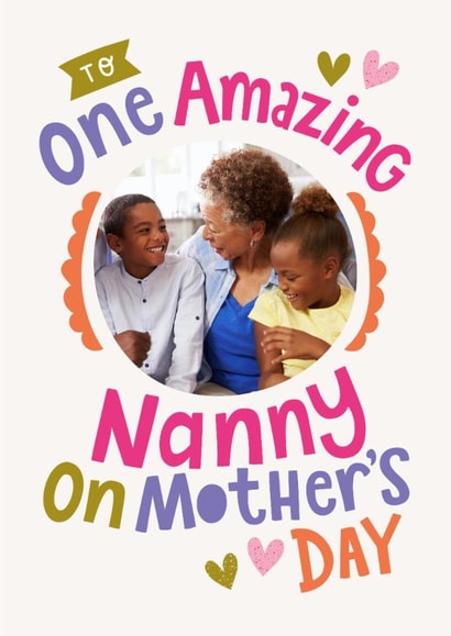 Classic Mother's Day Card - Amazing Nanny created by Dotty Black