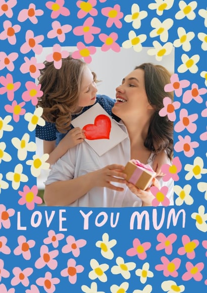 Pretty Mother's Day Card - Love You Mum created by @AimeeStevens.Design