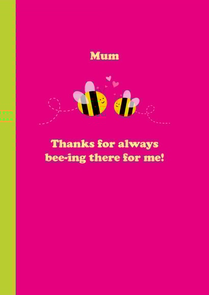 Bumble Bee Mother's Day Card created by Happy Street