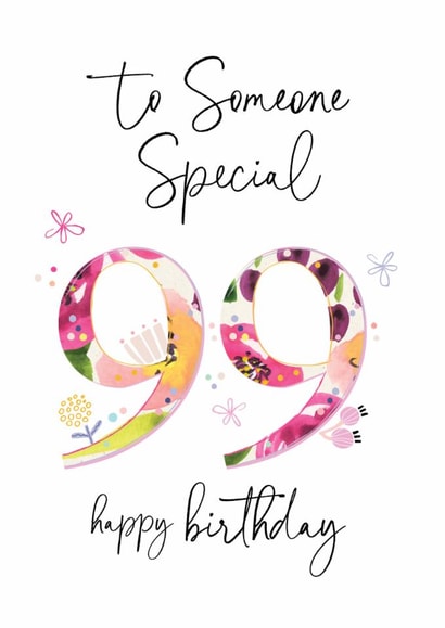 Traditional Birthday Card - 99th - Special Someone created by Katie Phythian Design
