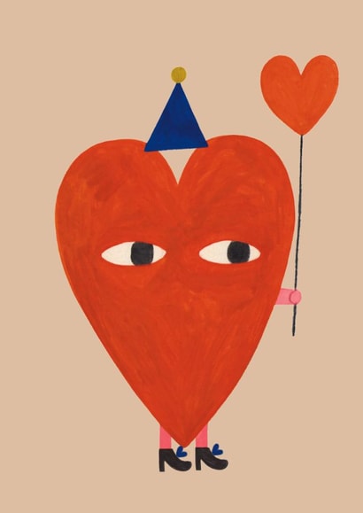 Cute Anniversary/Valentine's Day Card - Balloon Heart created by Daria Solak