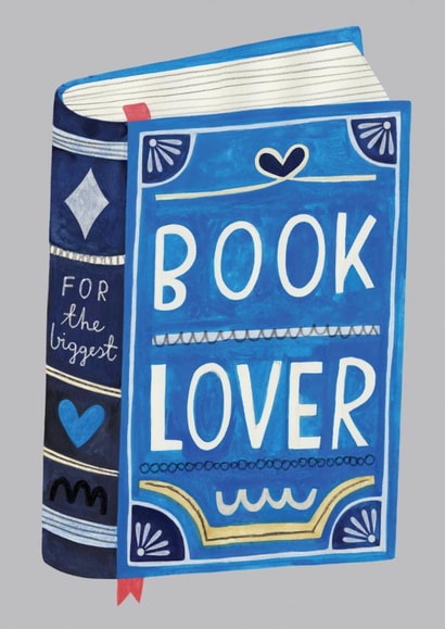 Arty Birthday Card - Book Lover - For The Biggest Book Lover created by Daria Solak