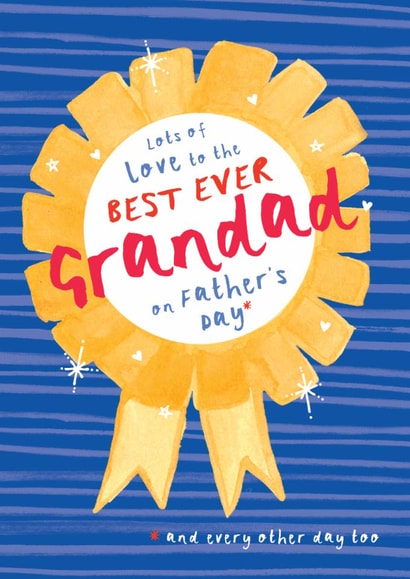 Classic Father's Day Card - For Grandad - Best Ever Award created by Bow & Bell