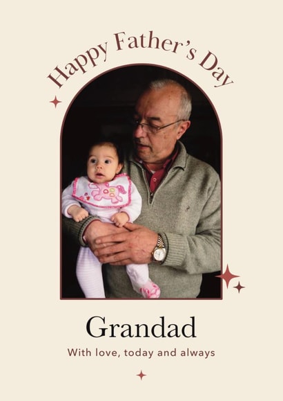 Classic Father’s Day Card — For Grandad – Arch Photo Frame created by Choo Choo 