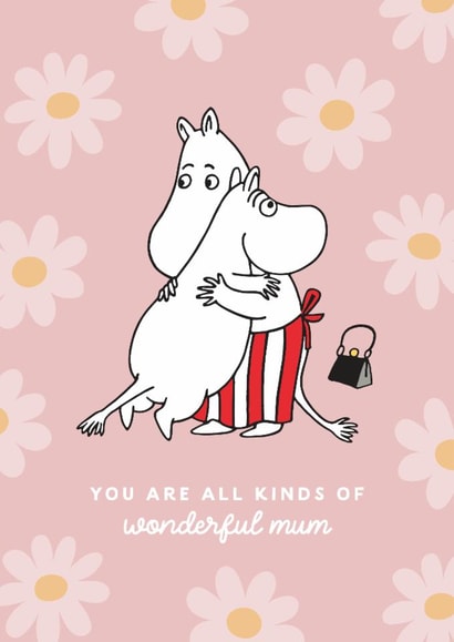 Cute Mother’s Day Card - Moomin  - Wonderful Mum created by Moomin Characters