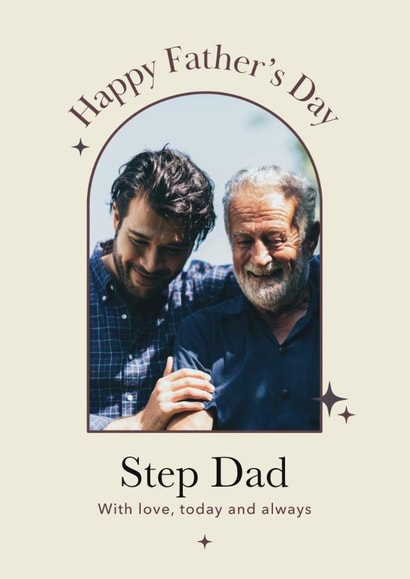 Classic Father's Day Card - Step Dad - With Love created by Choo Choo 
