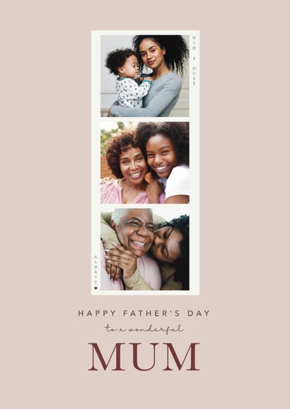 Classic Father’s Day Card — For Mum — Single Mother created by Choo Choo 