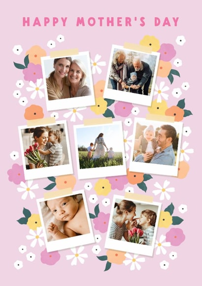 Pretty Mother's Day Card - Floral Polaroids created by Lemon and Sugar 