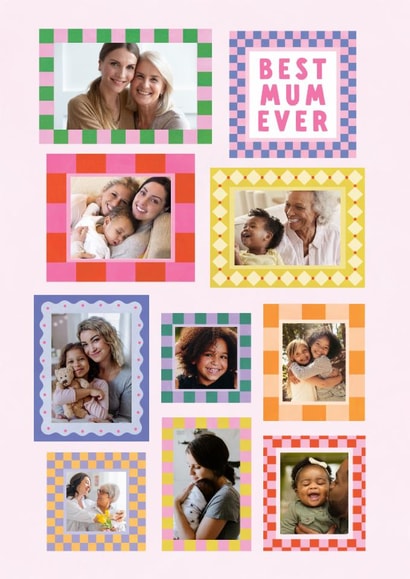 Classic Mother's Day Card - Best Mum - Patterned Frames created by Lemon and Sugar 