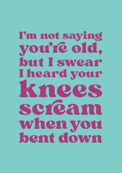 Funny Birthday Card - Screaming Knees created by Brainbox Candy