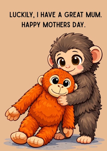 Send your punch the monkey loving mum this mothers day card. created by iAmAnimated