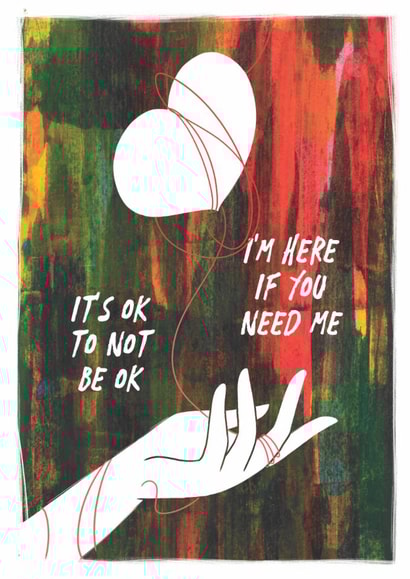 Heartfelt Mother's Day/Thinking Of You Card - It's Ok To Not Be Ok - Here For You created by Apart of Me