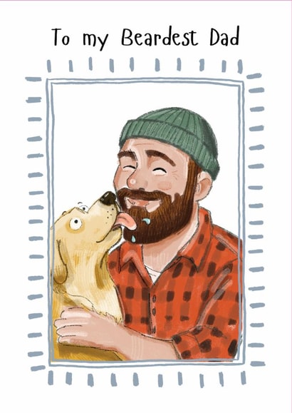 Cute Father's day card for your dog loving dad. created by Dotts Yard