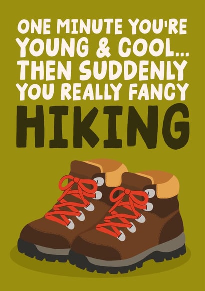 Funny Birthday Card - Hiking created by Studio Doodles