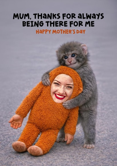 Cute Mother’s Day Card - Punch Monkey created by Woody's Design