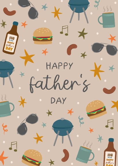 Classic Father's Day Card - BBQ - Burgers & Sauces created by The Pattern Press