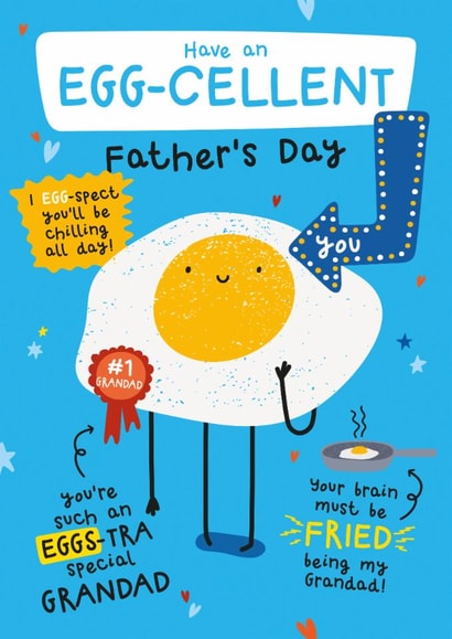 Cute Father’s Day Card - For Grandad - Fried Egg created by Twisted Haggis