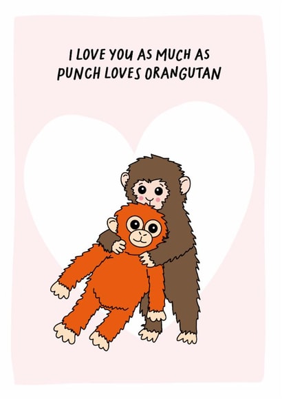 Punch the monkey mother's day card created by Percy & Pearl