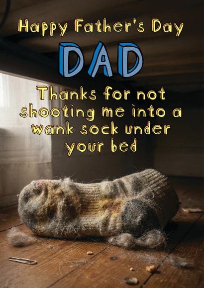 Funny and rude Father's Day card of appreciation created by Pride Cards UK