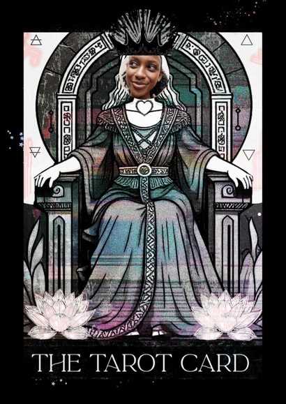 Artsy and Fun Photocard to Celebrate All Mystical Baddies—The Tarot Card created by Wildishbambina