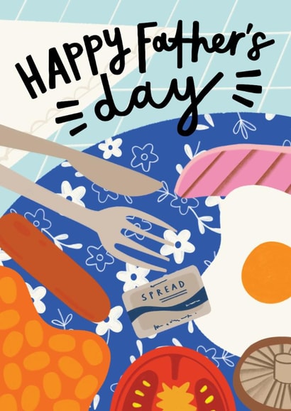 Funny Father's Day Card - Wetherspoons Breakfast - Pub created by AbiGoLucky