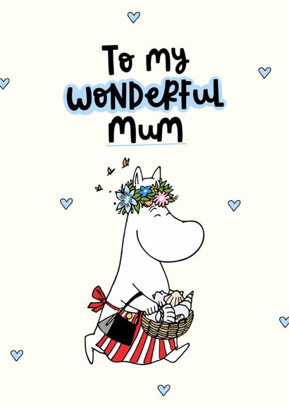 Cute Mother’s Day Card - Moomin - My Wonderful Mum created by Moomin Characters