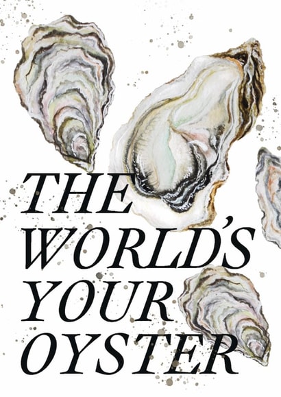 Classic Congratulations Card - The World's Your Oyster created by studio frewb