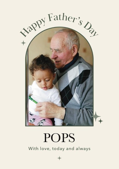Classic Father’s Day Card — For Pops — With Love created by Choo Choo 