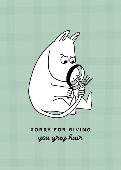 Funny Father’s Day Card - Moomin - Grey Hair created by Moomin Characters