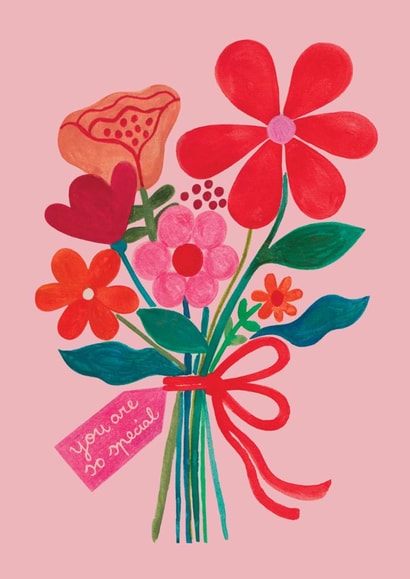 Classic Birthday/Love & Friendship Card - You Are So Special - Flowers created by Daria Solak