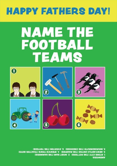 Classic Father's Day Card - Football Quiz created by MOJO Creative Studio