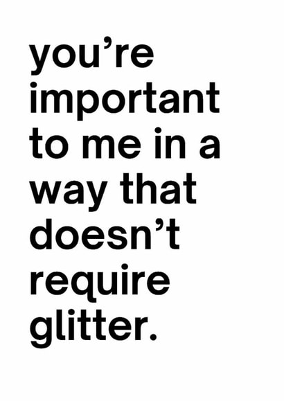Funny Birthday Card - No Glitter Required created by Luca’s Cardz