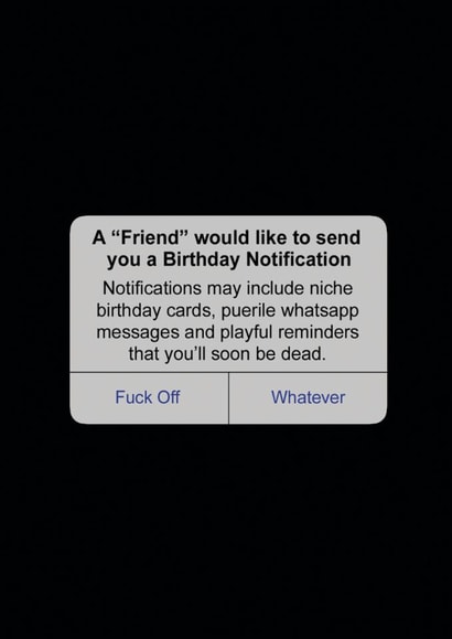 Funny Phone & Technology Birthday Card - Birthday Notification created by Quite Good Cards