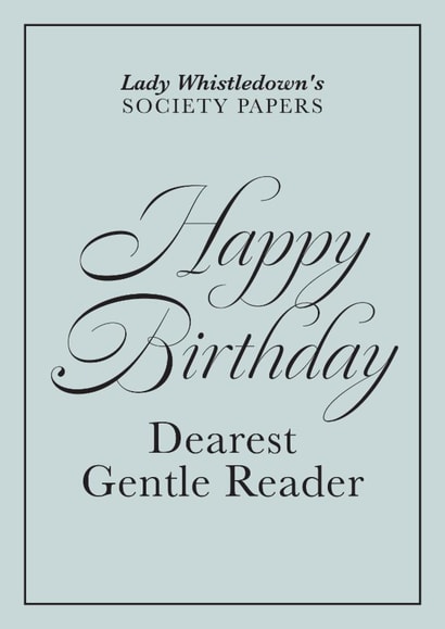Bridgerton Birthday Card - Lady Whistledown's - Dearest Gentle Reader created by Wee Daft Designs